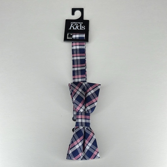 Plaid Nordstrom Kids Bow Tie in 100% Silk - Picture 5 of 7